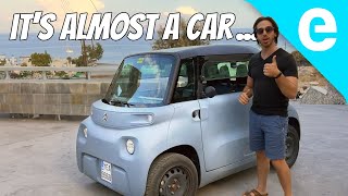 Electrek Review Testing a tiny 8 HP Citroen Ami microcar [upl. by Strickland]