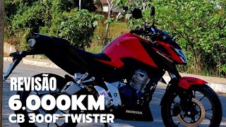 REVISÃO DE 6000KM RODADOS CB 300F TWISTER [upl. by Danieu229]