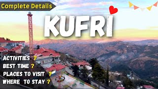 Kufri Tour Plan  Kufri Shimla  Kufri Adventure Park  Himalayan Nature Park  Kufri Vlog kufri [upl. by Ciro]