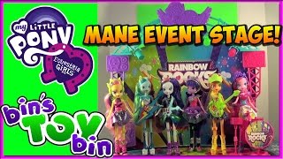 Equestria Girls Rainbow Rocks Mane Event Stage Playset Review by Bins Toy Bin [upl. by Wordoow]