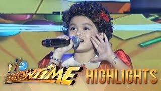 Its Showtime Lea Salonga Mini Me impresses with her version of quotTomorrowquot [upl. by Ezra]