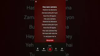 Sara zamana haseeno ka deewana  Full karaoke with scrolling lyrics [upl. by Magocsi]