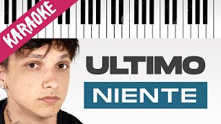 Ultimo  Niente  Piano Karaoke con Testo [upl. by Brebner]