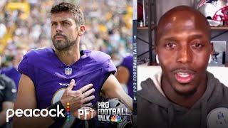 Ravens’ Justin Tucker ‘sticks to script’ discussing pregame prep  Pro Football Talk  NFL on NBC [upl. by Darrin]