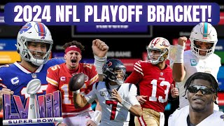 I Predicted The Super Bowl 58 Champion 2024 NFL Playoff Bracket Challenge [upl. by Anirtep71]