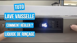 Tuto  Réglage liquide de rinçage Lave Vaisselle 10S44DSAD929C 972744 Valberg [upl. by Sidoon]