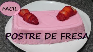 Postre de Fresa  Facil [upl. by Tyree]