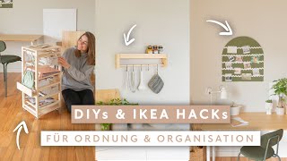 Ordnungs DIYs und Ikea Hacks  Küche amp Home Office organisieren [upl. by Zsazsa]