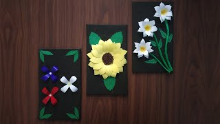 Hand Craft Work with Paper  Paper Hand Work Flowers  Paper Craft Work for Home Decor [upl. by Gibrian]