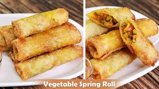 Crispy Vegetable Spring Rolls  Vegetable Roll Recipe  Easy Snacks Recipe Shorts [upl. by Veronique]