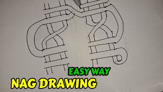 Nag Drawing Very Easy  Nag Panchami Drawing With Pen  Step By Step [upl. by Aay]