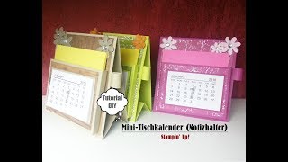 MiniTischkalender  Notizhalter  Stampin Up  Tutorial  DIY [upl. by Ellen810]