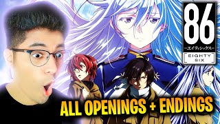 FIRST TIME Reacting to quot86 EIGHTYSIX All Openings amp Endingsquot [upl. by Acinomahs]