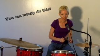 Intermediate Beginner Drum Lesson 18 ♦ Bass Drum Syncopation 32nd note [upl. by Neeuq]