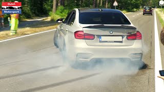 BMW M Cars leaving BimmerFest 2023  840HP M140i Turbo E30 1000HP M5 MH4 GTR 1M Coupe [upl. by Jowett527]