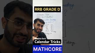 Calendar Tricks 🔥RRB Group D💪🏻new ssc railway ntpc shorts feed ytshorts trending maths [upl. by Yevre]