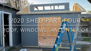 Building a Costco Yardline Stirling Shed Part 4 Roofing Windows and Interior [upl. by Rehpotsirhk863]