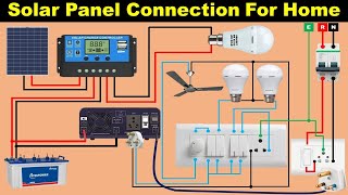 Solar Panel Connection with Inverter and Battery for Home TheElectricalGuy [upl. by Paddy]