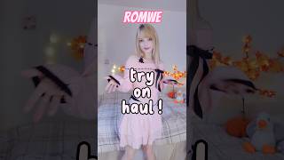 ROMWE try on haul Which look is your favourite [upl. by Kendrah]