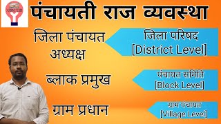 PANCHAYATI RAJ SYSTEM IN INDIA  पंचायती राज व्यवस्था  LOCAL SELF GOVERNMENT  स्थानीय स्वशासन [upl. by Ecyak]