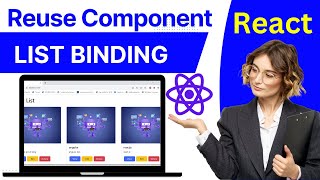 How to bind list in react js  reuse component  list binding [upl. by Alake]