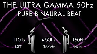 The Ultra Gamma 50hz  1hr Pure Binaural Beat Session at 50Hz Intervals [upl. by Ocinemod]