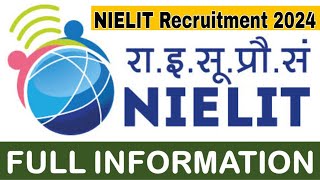 NIELIT Recruitment 2024  NIELIT Recruitment 2024 Notification [upl. by Lorenzo405]