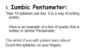 Iambic pentameter [upl. by Dorothi124]