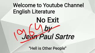 No Exit by Jean Paul Sartre  Critical Summary  Explained in Urdu Hindi [upl. by Ecertal914]