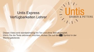 Untis Express  Verfügbarkeiten Lehrer [upl. by Henleigh679]