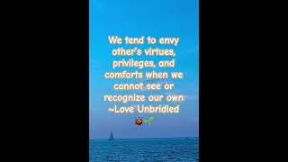 Accepting our virtues and vices improves our self esteem and lessens our envy [upl. by Eilema443]