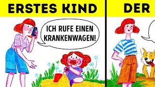 14 Unterschiede Zwischen dem Ersten und dem Zweiten Kind [upl. by Enalahs]