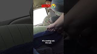 Mom Gives Birth to 10lb baby while driving  mom birth baby on car trending motivation [upl. by Cherin]