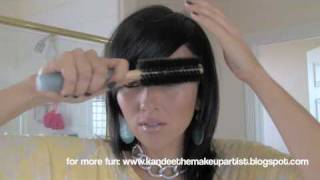 How to Style Side Swept Bangs or Fringe  Kandee Johnson [upl. by Arimaj30]