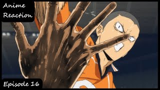 Anime Reaction  Haikyuu TO THE TOP episode 16 ハイキュー TO THE TOP [upl. by Nilkcaj]