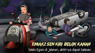 Azab Emak2 Egois Raja Jalanan HORORMISTERI  Kartun Hantu  Animasi Horror [upl. by Eibo]