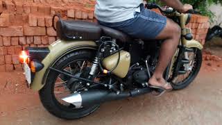 Swagman Shark Exhaust for Royal Enfield Bullet Classic Sound Test [upl. by Anol]