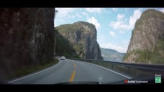 Auto trip on amazing Norwegian roads Forsand  Odda [upl. by Madaras248]