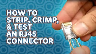 How to Strip Crimp and Test a RJ45 [upl. by Mohkos]