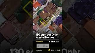 130 sqm Lot for Sale  Prime Location in Krystal Homes San Fernando Pampanga [upl. by Gnex]