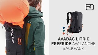 AVABAG LiTRIC FREERIDE avalanche backpack English  ORTOVOX [upl. by Anihpesoj]