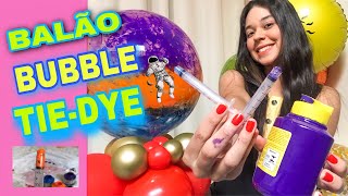 COMO FAZER BALÃO TIEDYE EM CASA  balão bubble com tintas coloridas dentro faça você mesmo [upl. by Ahsinwad]