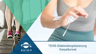 Karpaltunnelsyndrom  Elektrodenplatzierung für TENS  axion [upl. by Tada337]