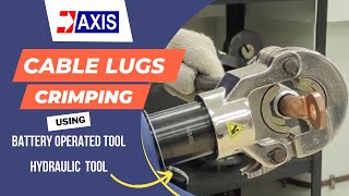 How to Crimp Cable Lugs Explained using Hydraulic amp Battery Operated Tool ✅ [upl. by Amlas]