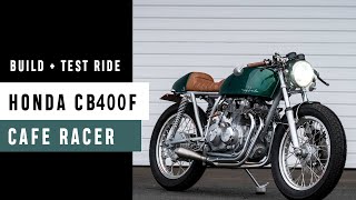 Honda CB400F Vintage Cafe Racer  Purpose Built Moto Builds [upl. by Goerke]