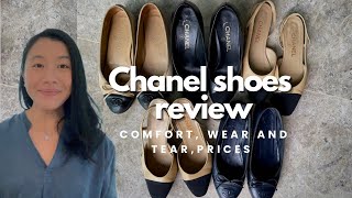 CHANEL SHOES COLLECTION amp REVIEW  ballet flats slingbacks [upl. by Nonnahc299]