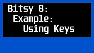 Bitsy 8 Actions Example Using Keys [upl. by Enyawed]