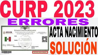 🔥TIENE ERRORES TU CURP 💥AQUÍ PASOS PARA CORRECCIÓN REQUISITOS [upl. by Mahtal]