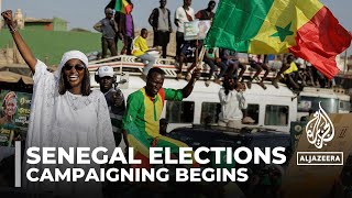 Senegal presidential election Campaigning begins for rescheduled vote [upl. by Bertrando733]