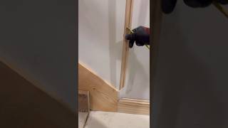 Baseboard transition to skirting board 👉 Gpr3Carpentry🔨 viral carpentry construction tips [upl. by Cates]